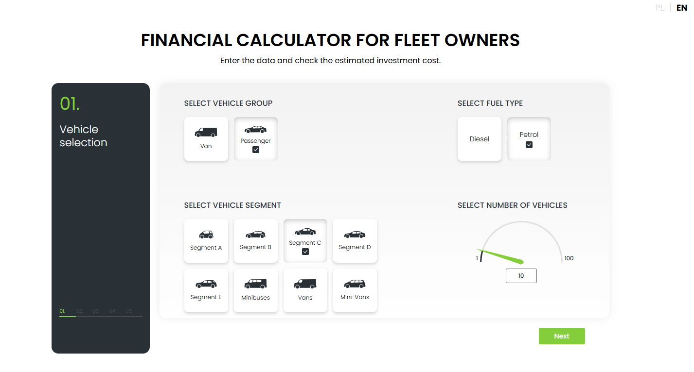 Vehicle selection
